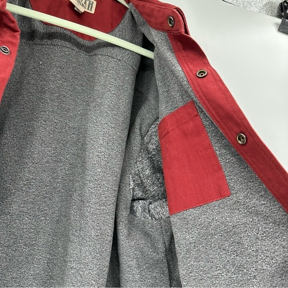 Duluth Trading Co. Men's Fleece Lined Red Canvas Chore Barn Jacket Snap XL - Picture 3 of 5
